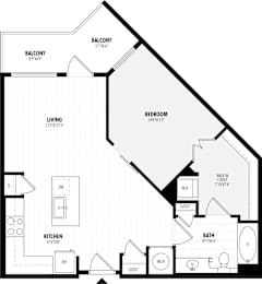 1 bed, 1 bath, 750 sqft, $1,761