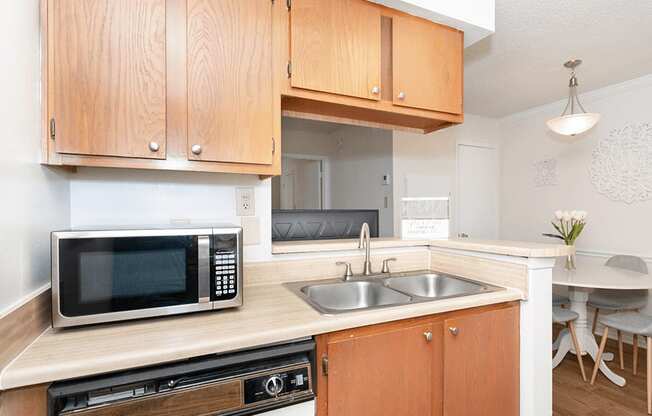 Fully-Equipped Kitchen at Afton Oaks Apartments