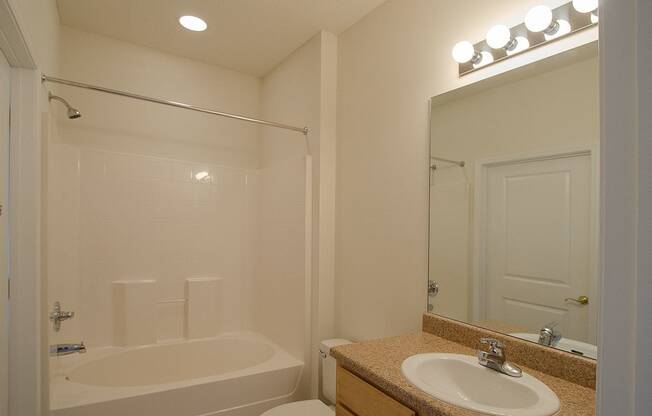 guest bathroom with tub