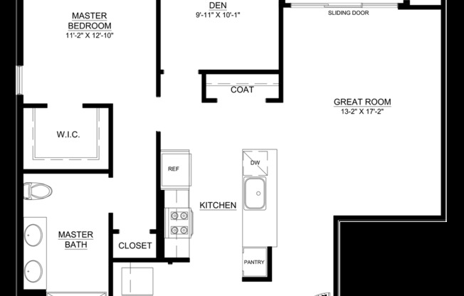 1 bed, 1 bath, 948 sqft, $2,313, Unit 1101