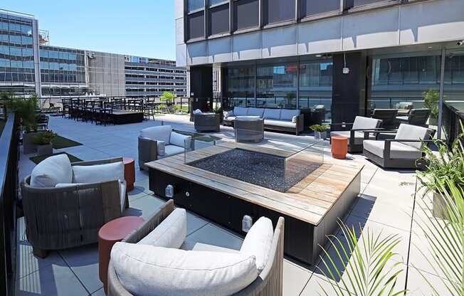 Fahrenheit Restaurant Rooftop Patio in Cleveland - Residences at 55