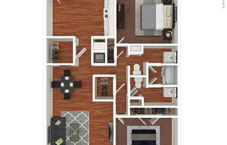 2 beds, 1.5 baths, 1,051 sqft, $890