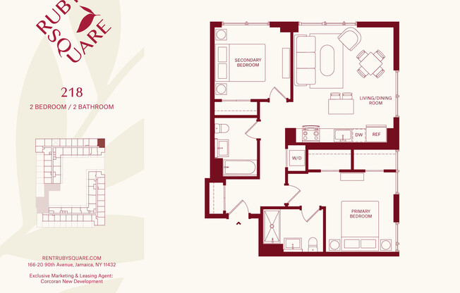 2 beds, 2 baths, $3,750, Unit 218