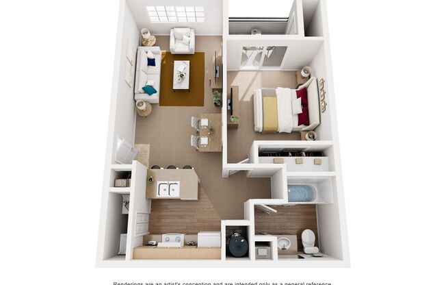 1 bed, 1 bath, 689 sqft, $1,050, Unit 106