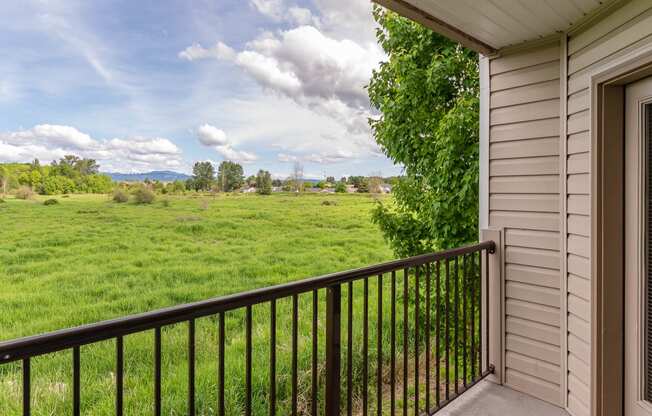 Apartment view from balcony/deck