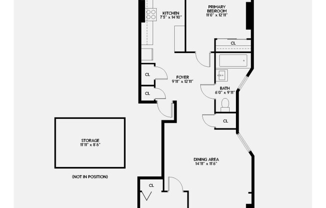 2 beds, 1 bath, 817 sqft, $3,395, Unit RESIDENCE#3