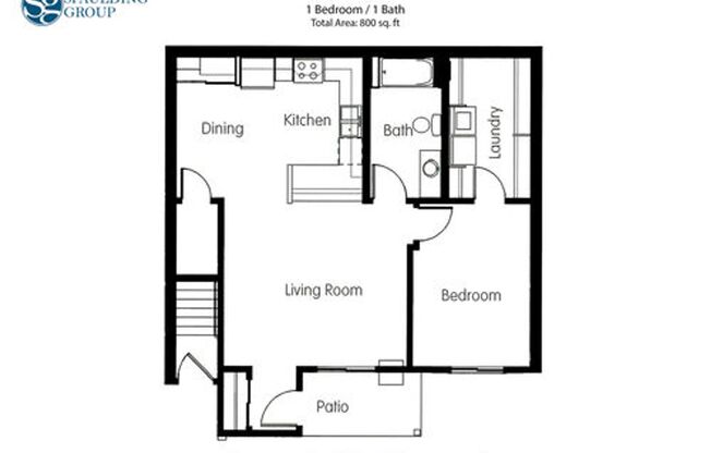 1 bed, 1 bath, 800 sqft, $1,135, Unit 325