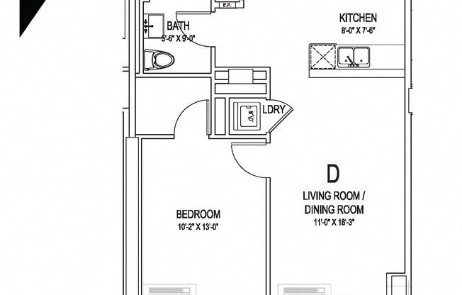 1 bed, 1 bath, 643 sqft, $3,620