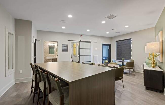 Flatiron West Trade Apartments leasing office community room