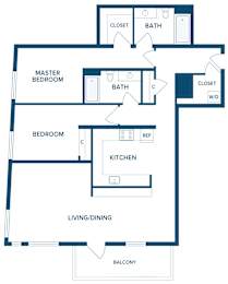 2 beds, 2 baths, 1,330 sqft, $3,008