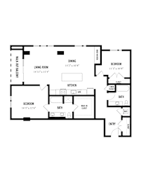 2 beds, 2 baths, 1,410 sqft, $2,843