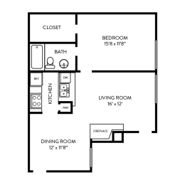 1 bed, 1 bath, 753 sqft, $1,147