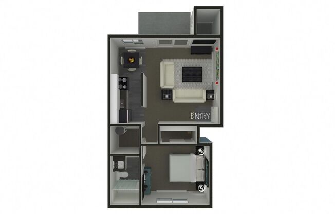 1 bed, 1 bath, 525 sqft, $1,350, Unit 19
