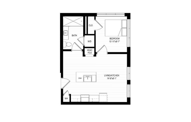 1 bed, 1 bath, 510 sqft, $2,200, Unit 602