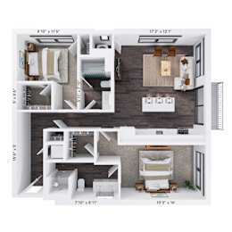 2 beds, 2 baths, 1,206 sqft, $2,019