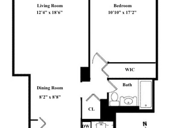 1 bed, 1 bath, $6,000, Unit 927