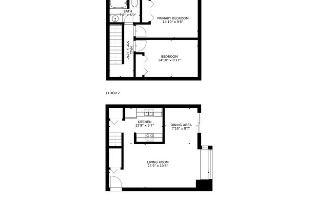 2 beds, 1 bath, 756 sqft, $2,280, Unit 4