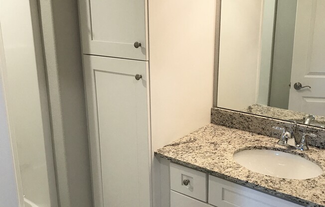 C1 (1-car) Guest Bath with pantry shelving