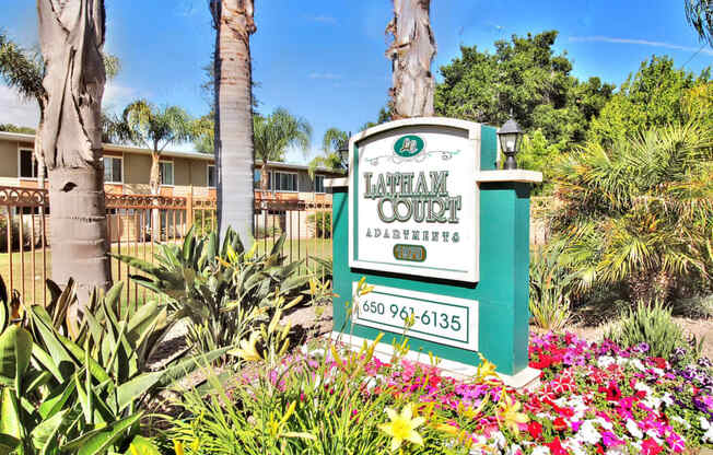 Welcoming Property Signage at Latham Court, California