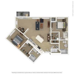 2 beds, 2 baths, 1,142 sqft, $2,244