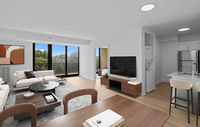 Living Room with Hard Surface Flooring