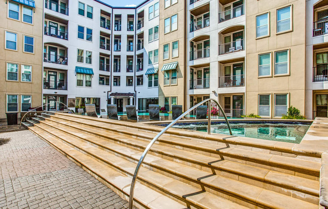 Acapulco-style swimming pool at The Monterey by Windsor, Dallas, 75240