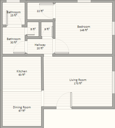 1 bed, 1 bath, 675 sqft, $950, Unit 108