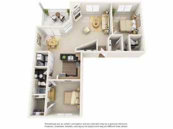 2 beds, 2 baths, 1,029 sqft, $1,670