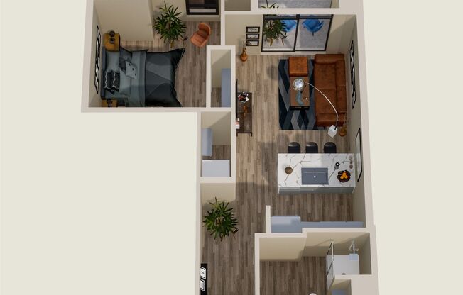 1 bed, 1 bath, 670 sqft, $2,350, Unit 512
