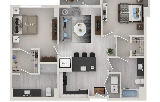 2 beds, 2 baths, 1,071 sqft, $2,470, Unit Unit 1314