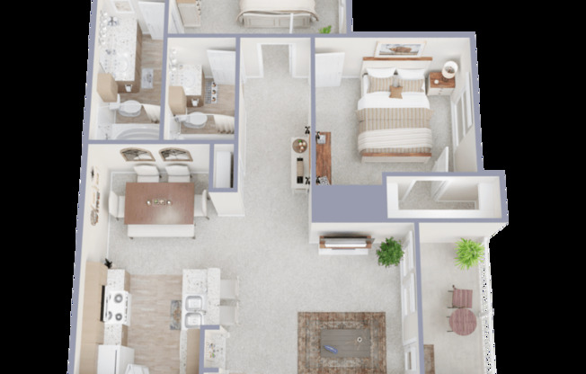 2 beds, 2 baths, 959 sqft, $1,330