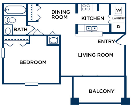 1 bed, 1 bath, 688 sqft, $1,283