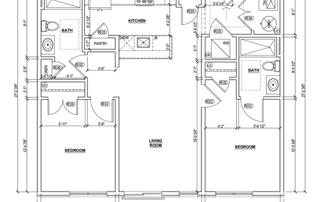 2 beds, 2 baths, 866 sqft, $2,400, Unit Unit 107