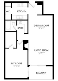1 bed, 1 bath, 790 sqft, $1,280