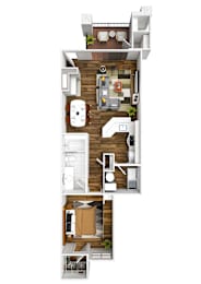 1 bed, 1 bath, 696 sqft, $1,875