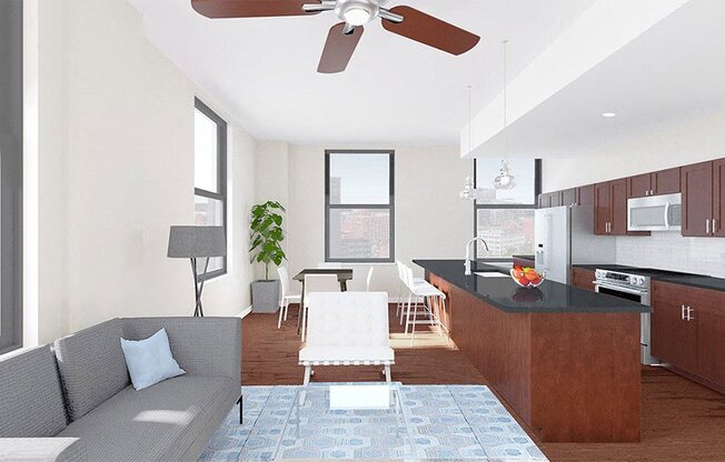 1 bed, 1 bath, 740 sqft, $1,465