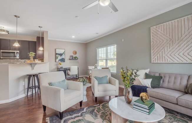 Living Room and Dining Area