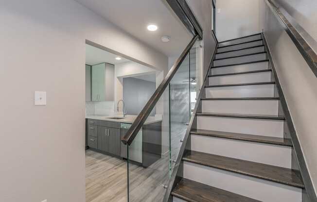 Glass staircase