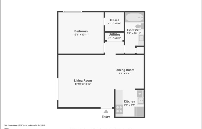 1 bed, 1 bath, 583 sqft, $965, Unit 99