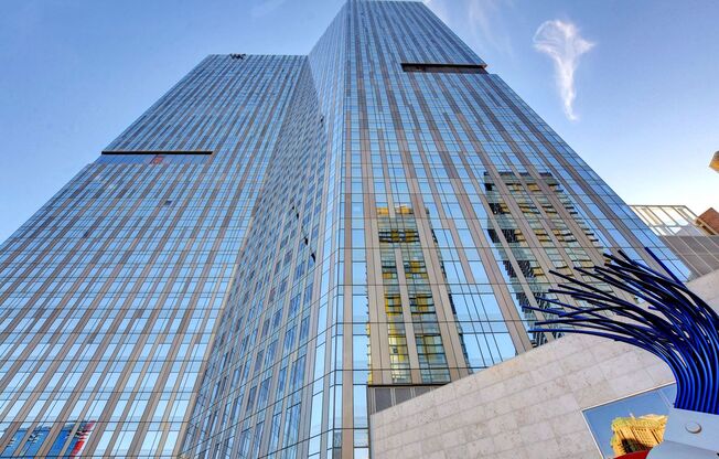 Stunning North Strip/City views from this UNFURNISHED 1+Den/1.5ba residence.