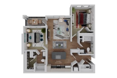 2 beds, 2 baths, 1,079 sqft, $1,815