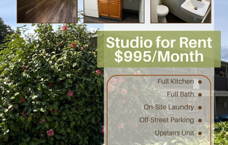 (DUP)  Studio Apartment - Close to Campus