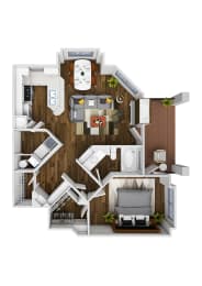 1 bed, 1 bath, 835 sqft, $1,884