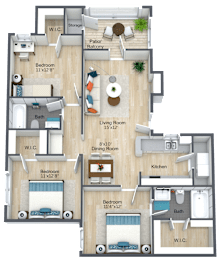 3 beds, 2 baths, 1,139 sqft, $1,795