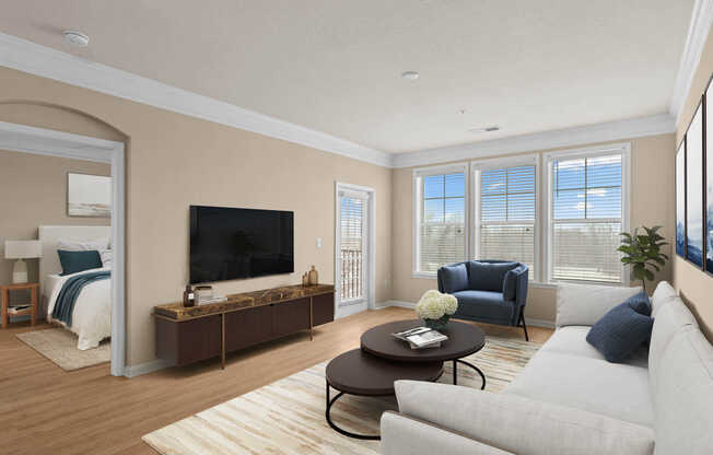 Living Room with Hard Surface Flooring