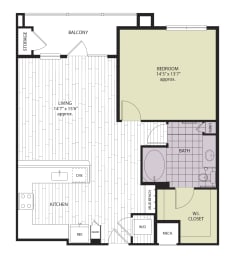 1 bed, 1 bath, 914 sqft, $1,617