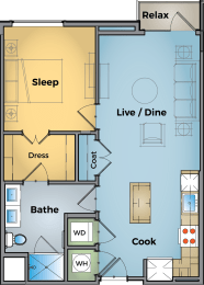 1 bed, 1 bath, 675 sqft, $2,378