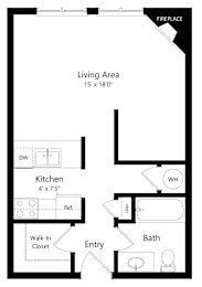 Studio, 1 bath, 536 sqft, $1,068