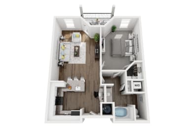 1 bed, 1 bath, 822 sqft, $1,500