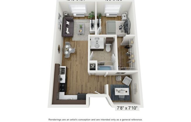 1 bed, 1 bath, 670 sqft, $2,470, Unit 121